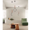 Lampadario da bagno ondaluce so regoli square led design moderna 12w 3000k