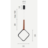 Lampadario da bagno ondaluce so regoli square led design moderna 12w 3000k