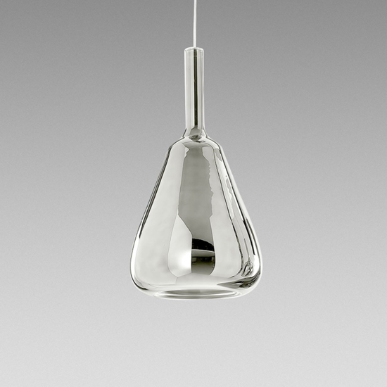 Gea luce ofelia lampada a sospensione per tavolo cucina colore cromo