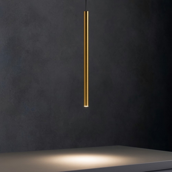 Gea luce thalassia lampada a sospensione led 7w 3000k per comodino colore oro