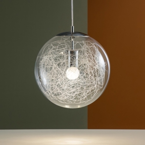 Mapa max sp1 d30 ideal lux lampada a sospensione sfera vetro