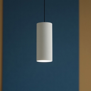 Lampada a sospensione per isola cucina cilindro metallo bianco top light