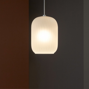 Lampada a sospensione da cucina toplight tender cromo vetro bianco