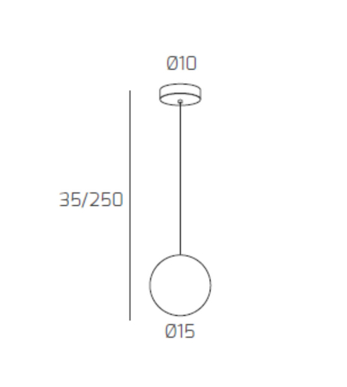 Lampada a sospensione toplight sfera vetro ambra