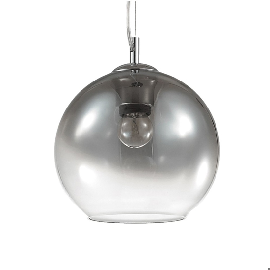Nemo sp1 d20 lampada a sospensione per isola cucina sfera vetro cromo sfumato ideal lux
