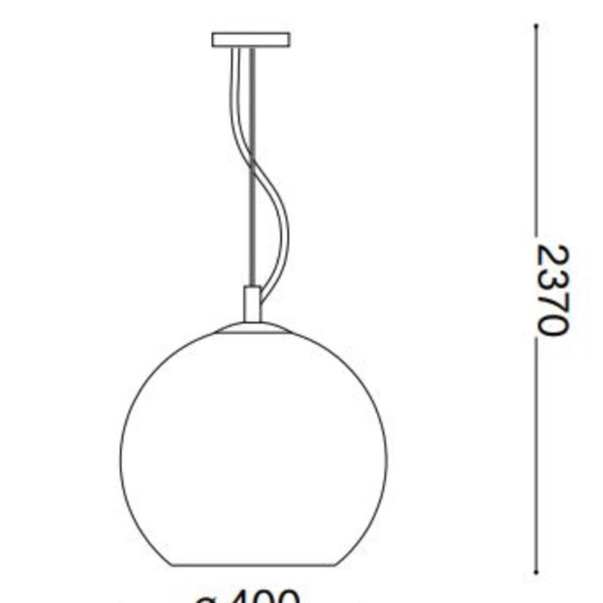 Nemo sp1 ideal lux lampada a sospensione da cucina vetro sfumato