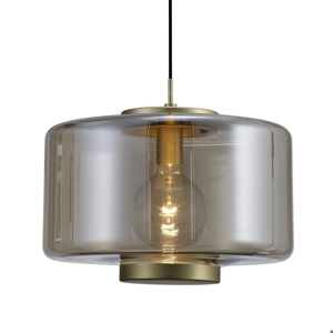 Lampada a sospensione moderna per soggiorno vetro bronzo