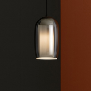 Ondaluce so bonnie fume base nero lampada pendente da comodino