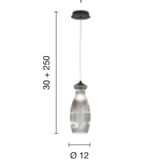 Lampada per comodini camera da letto vetro fume ondaluce so madagascar
