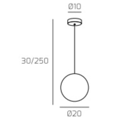 Lampada sfera di vetro a sospensione toplight bronzo per comodino Lampada sfera di vetro a sospensione toplight bronzo per comodino