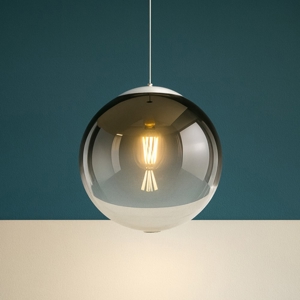 Lampada boccia a sospensione toplight vetro bronzo trasparente 25cm