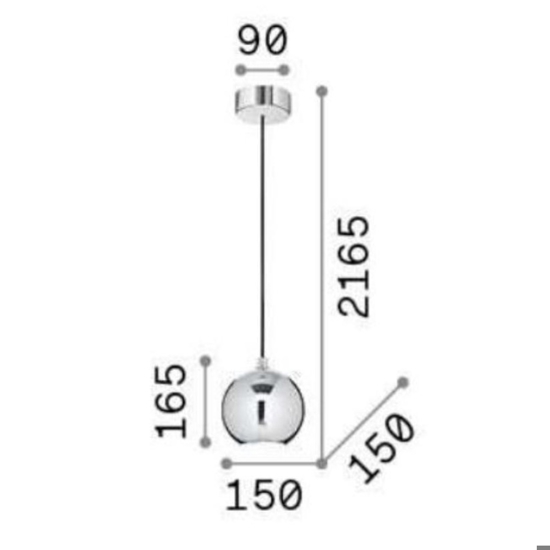Mr jack sp1 big ideal lux lampada a sospensione sfera bianca