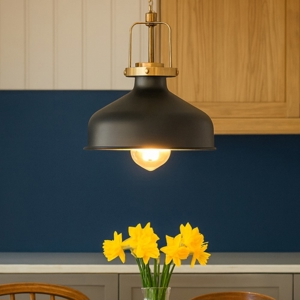 Ideal lux eris-2 sp1 lampadario da cucina nero opaco vintage