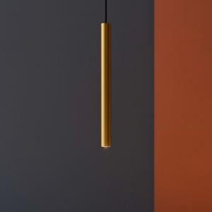 Ultrathin sp d040 round ideal lux lampada a sospensione oro led