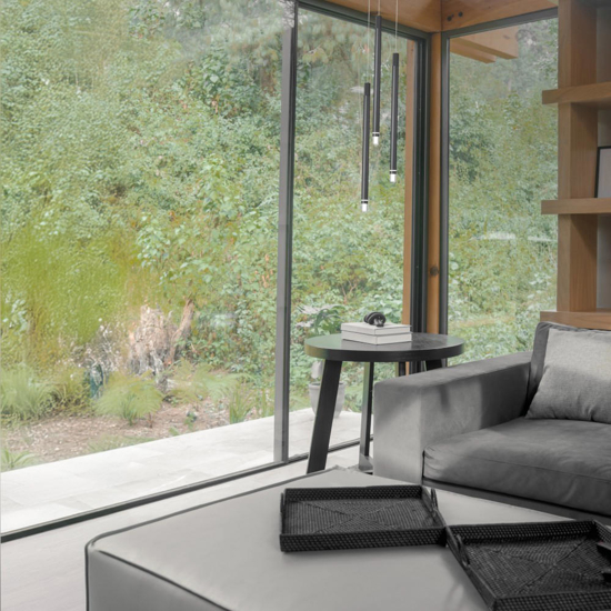 Lampada a sospensione pendente nera cilindro design per isola cucina Lampada a sospensione pendente nera cilindro design per isola cucina