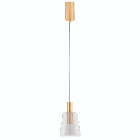 Lampada oro led 7w 3000k a sospensione vetro fume