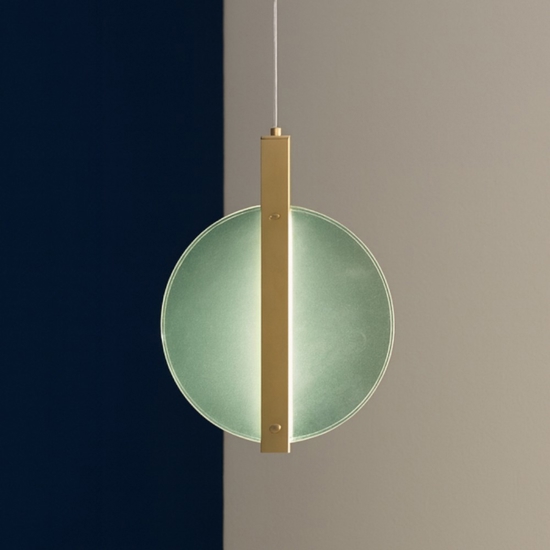 Juis pc verde ondaluce lampada led a sospensione in vetro Juis pc verde ondaluce lampada led a sospensione in vetro