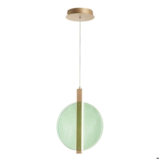 Juis pc verde ondaluce lampada led a sospensione in vetro Juis pc verde ondaluce lampada led a sospensione in vetro
