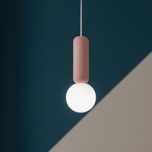 Lampada cemento rosso rock ondaluce 