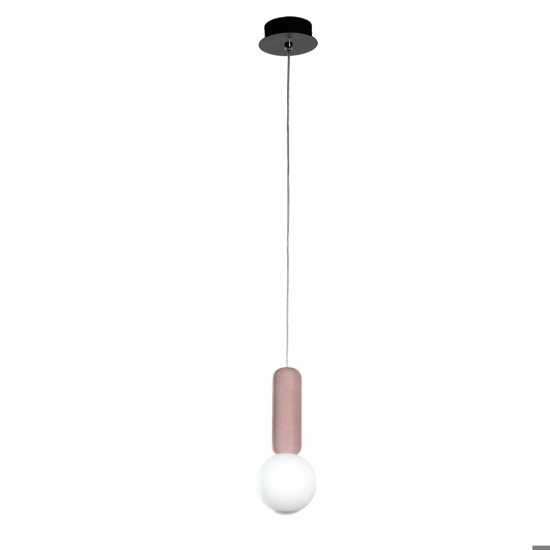 Lampada cemento rosso rock ondaluce 