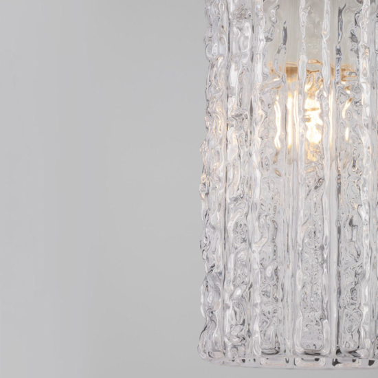 Lampada a sospensione dorata vetro trasparente lavorato Lampada a sospensione dorata vetro trasparente lavorato