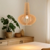 Maytoni roots lampada a sospensione in legno rustico per cucina