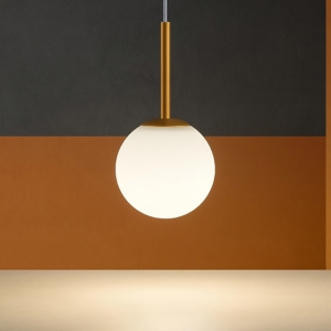 Maytoni basic form lampada a sospensione per camera da letto sfera in vetro