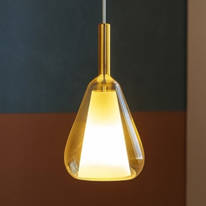 Gea luce ofelia lampada a sospensione portalampada in vetro