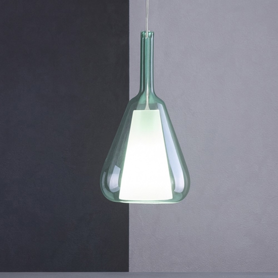 Gea luce ofelia lampada a sospensione per isola cucina in vetro