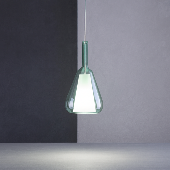 Gea luce ofelia lampada a sospensione per isola cucina in vetro