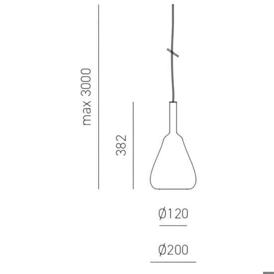 Gea luce ofelia lampada a sospensione per isola cucina in vetro