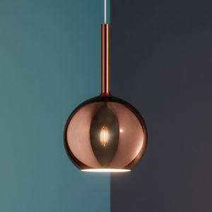 Lampada a sospensione pendente per isola cucina sfera rame