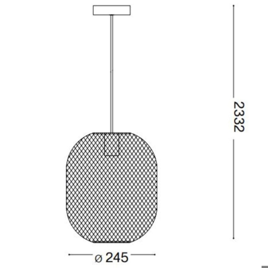 Net sp1 d24 ideal lux lampada a sospensione nero