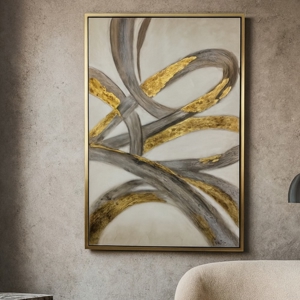Quadro astratto moderno nodi 80x120 per soggiorno
