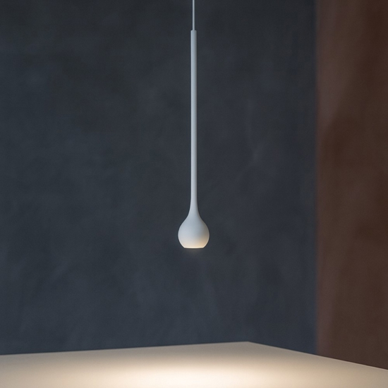 Gea luce ursula lampada a sospensione led 5w 3000k per comodino minimal