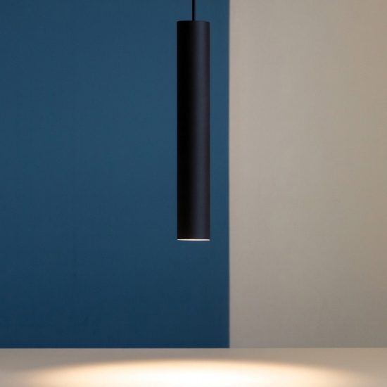 Ideal lux look sp1 d06 lampada a sospensione cilindro nero