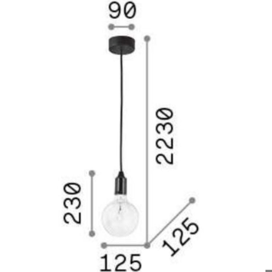 Edison sp1 lampada a sospensione bianco ideal lux