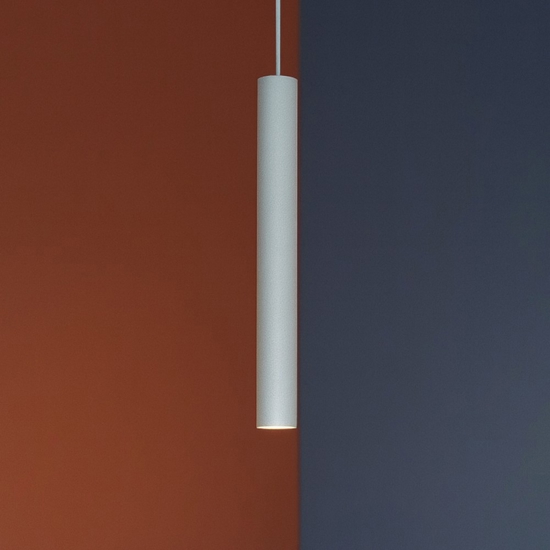 Lampada a sospensione toplight cilindro grigio isola cucina moderna
