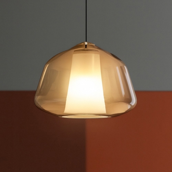 Top light lampada a sospensione pendente ambra vetro