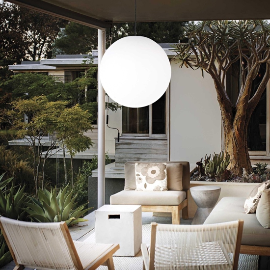 Sole sp1 d50 ideal lux lampadario da cucina boccia sfera bianca