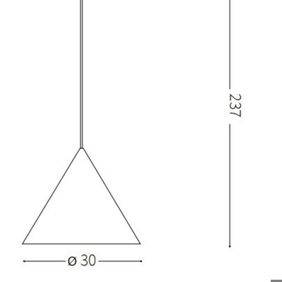 A-line sp1 d30 ideal lux lampadario cono nero per cucina moderna