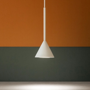 Archimede sp cono sospensione bianca led  3,5w 3000k cavo con decentramento