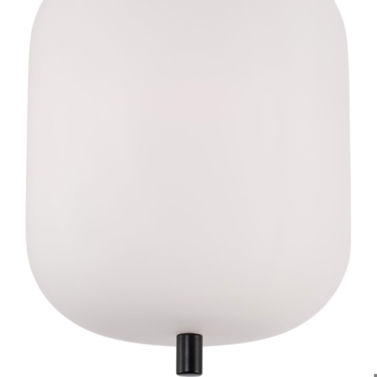 Lampada a sospensione da comodino vetro bianco nera