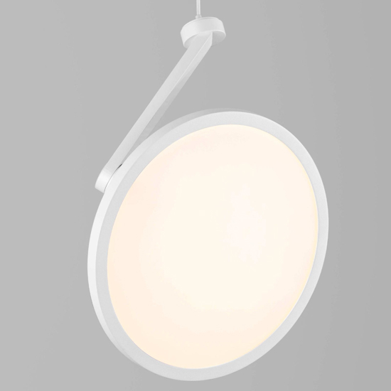 Lampada bianca a sospensione disco orientabile led 3000k Lampada bianca a sospensione disco orientabile led 3000k