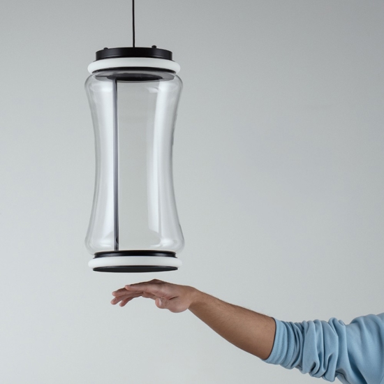 Lampada a sospensione design di vetro con sensore di movimento