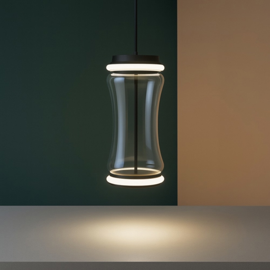 Lampada a sospensione design di vetro con sensore di movimento