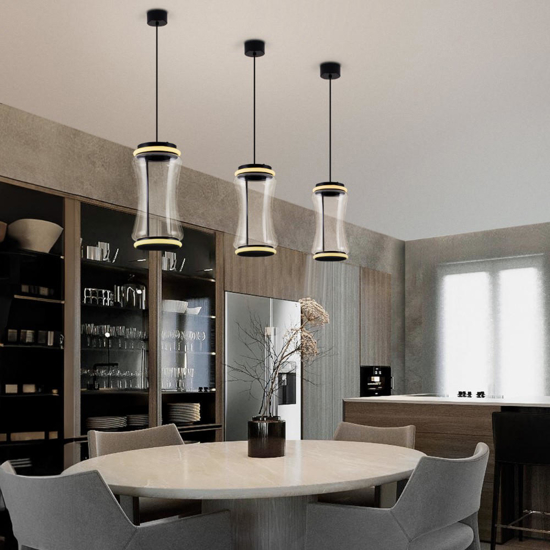 Lampada a sospensione design di vetro con sensore di movimento