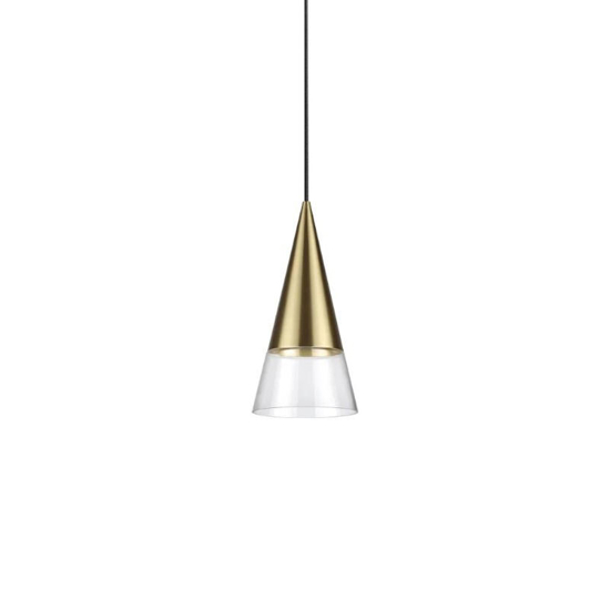 Ideal lux cono sp1 lampada a sospensione moderna ottone