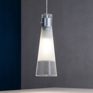 Kuky sp1 ideal lux lampada a sospensione per isola cucina vetro cono