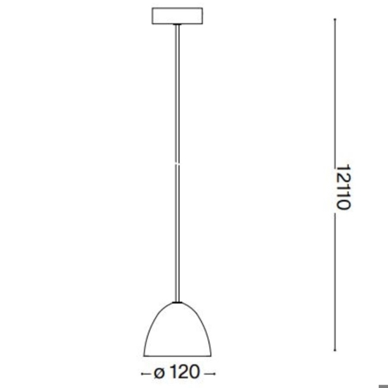 Oil-4 sp1 ideal lux lampada a sospensione cemento decentramento cavo 12mt